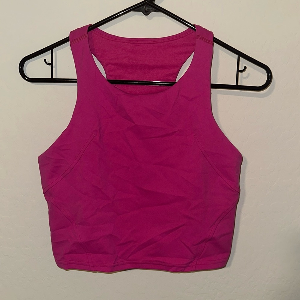 Lululemon Wonder Train Cropped Tank - Built In Bra